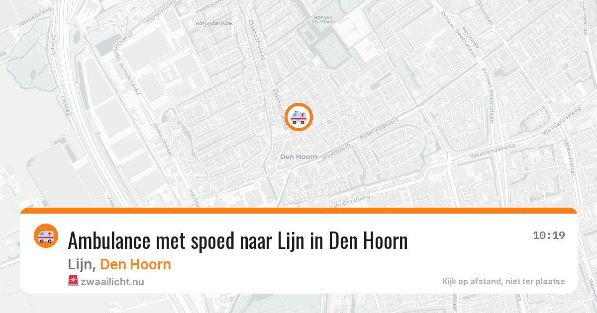 Ambulance met spoed naar Lijn in Den Hoorn — 16 jul 2026