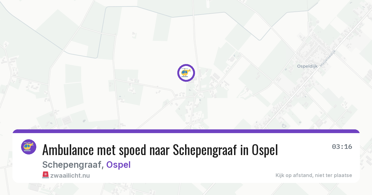 Ambulance met spoed naar Schepengraaf in Ospel — 6 feb 2026