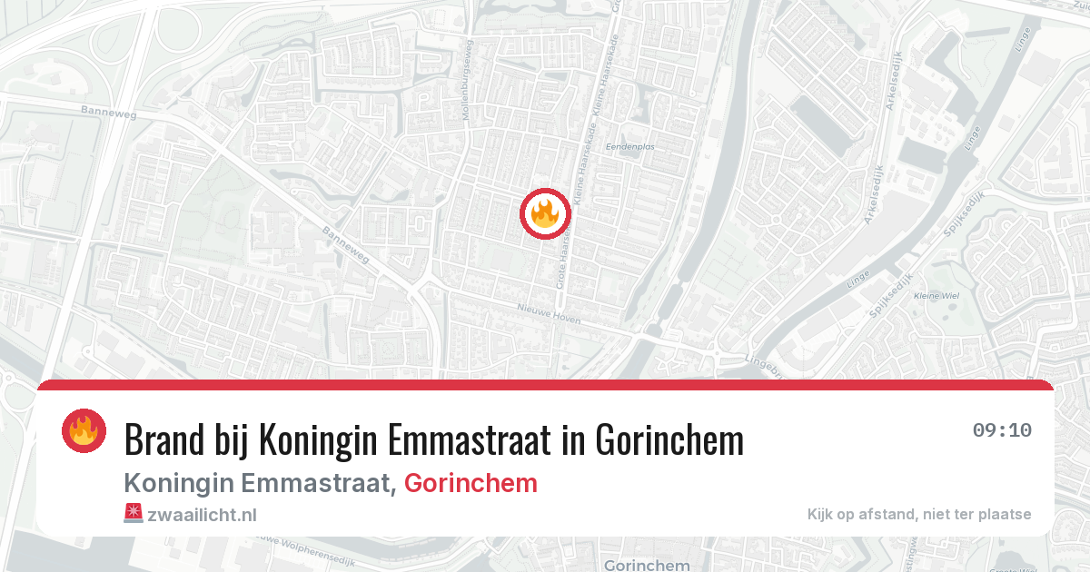Brand bij Koningin Emmastraat in Gorinchem — 27 jul 2026