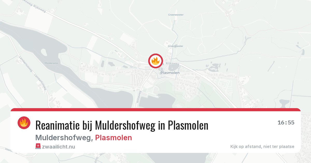Reanimatie bij Muldershofweg in Plasmolen — 26 apr 2026