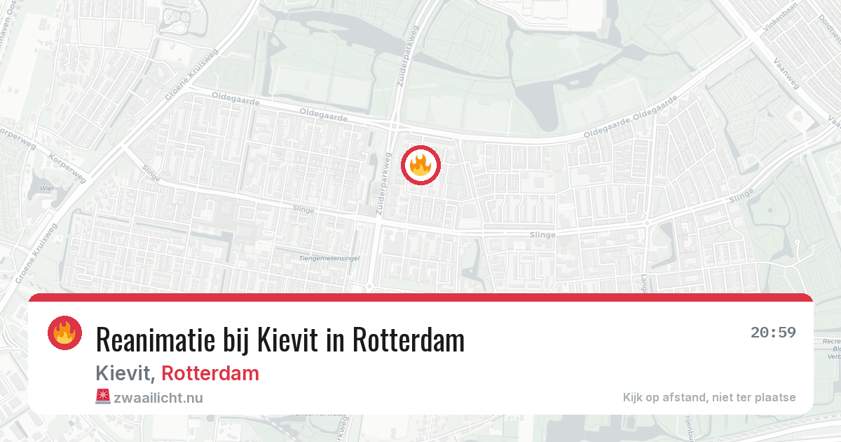 Reanimatie bij Kievit in Rotterdam — 24 jul 2026