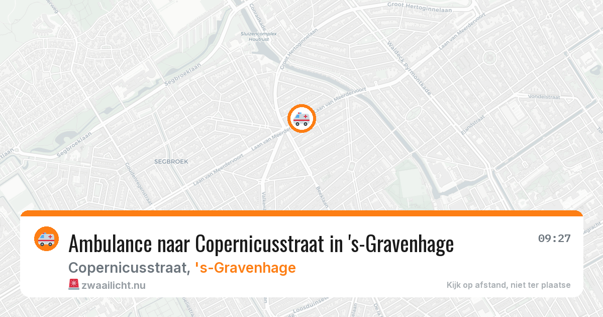 Ambulance naar Copernicusstraat in 's-Gravenhage — 16 jul 2026