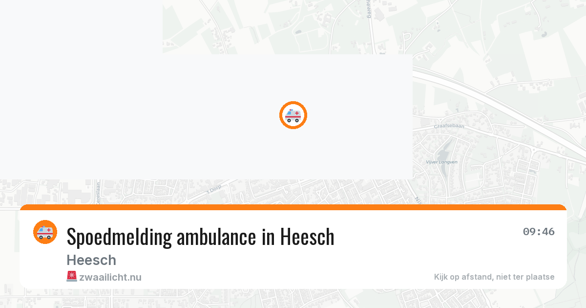 Spoedmelding ambulance in Heesch — 9 jul 2026