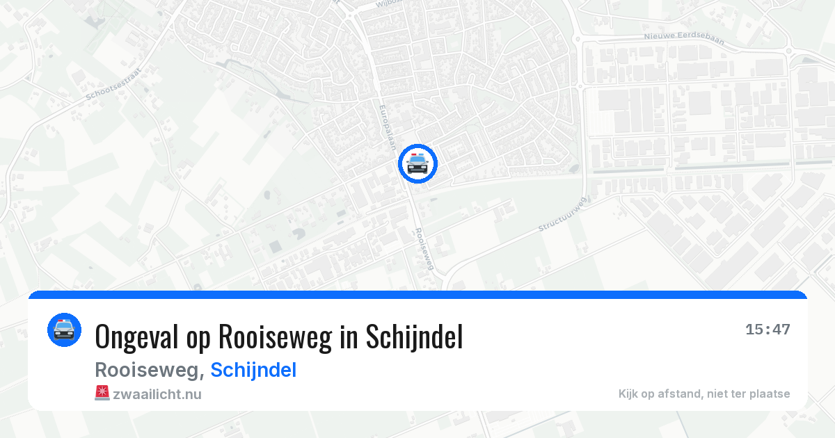 Ongeval op Rooiseweg in Schijndel — 3 apr 2026