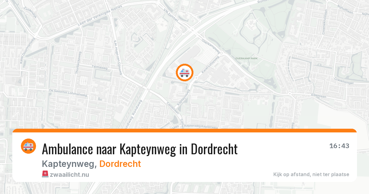 Ambulance naar Kapteynweg in Dordrecht — 21 mrt 2026