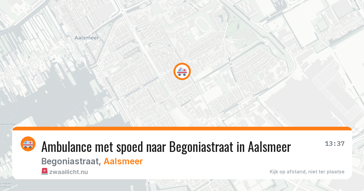 Ambulance met spoed naar Begoniastraat in Aalsmeer — 8 mei 2026
