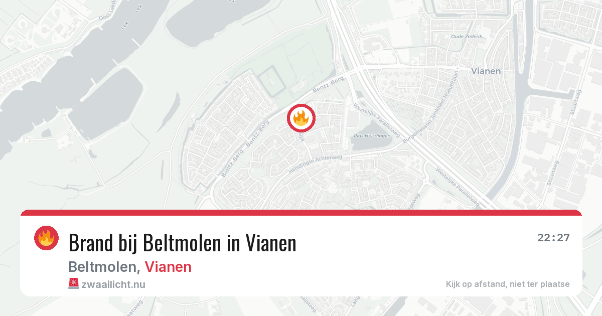 Brand bij Beltmolen in Vianen — 7 apr 2026