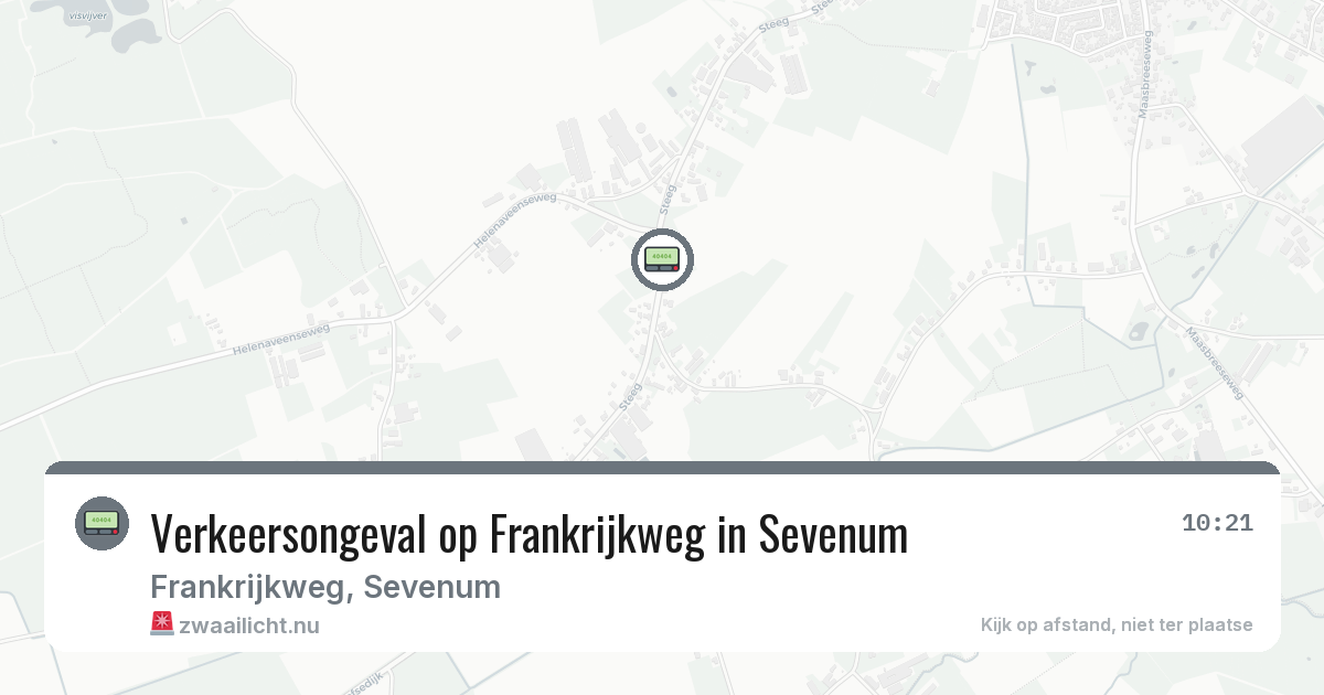 Verkeersongeval op Frankrijkweg in Sevenum — 28 mei 2026