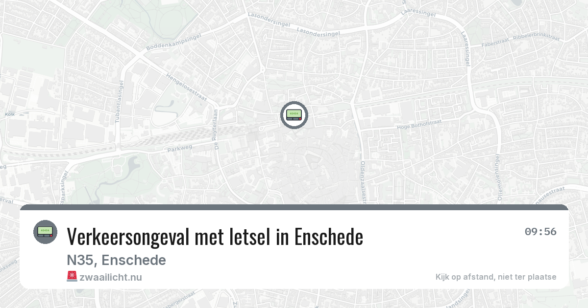 Verkeersongeval met letsel in Enschede — 1 jun 2026