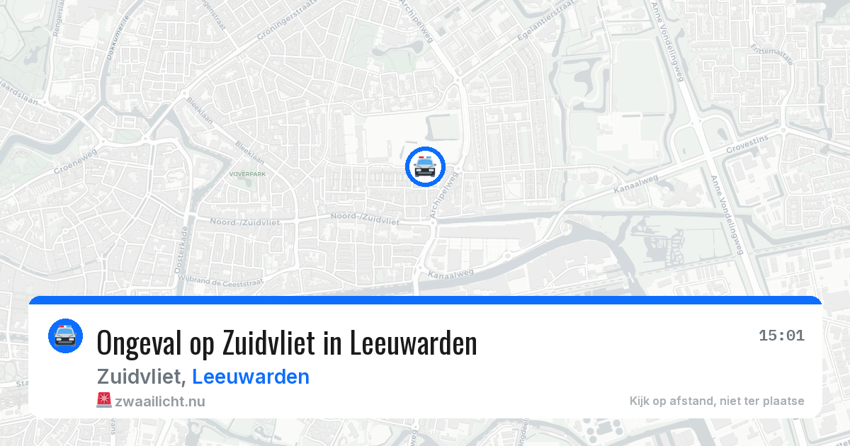 Ongeval op Zuidvliet in Leeuwarden — 29 mei 2026