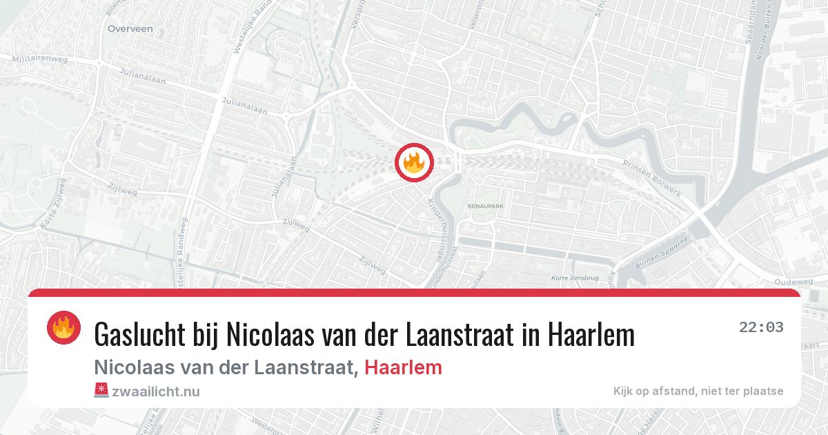 Gaslucht bij Nicolaas van der Laanstraat in Haarlem — 21 mrt 2026