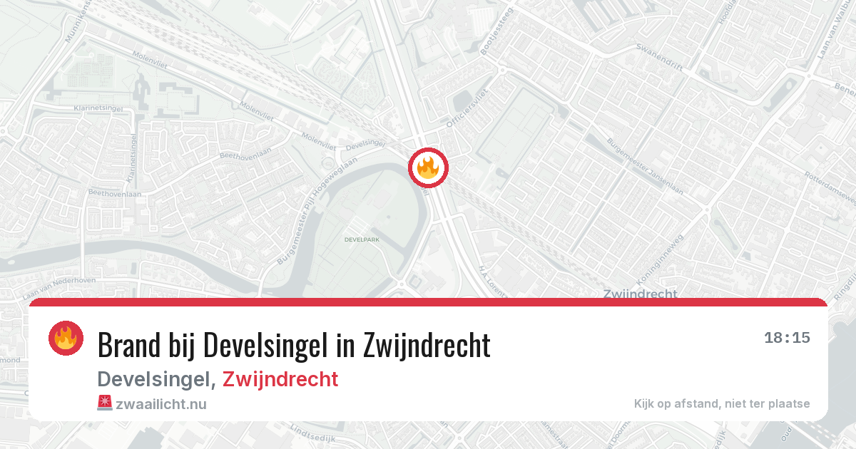 Brand bij Develsingel in Zwijndrecht — 11 apr 2026
