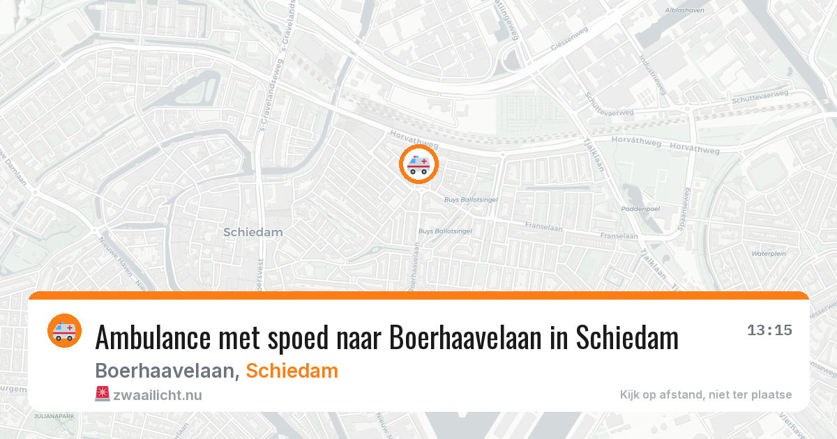 Ambulance met spoed naar Boerhaavelaan in Schiedam — 1 jun 2026