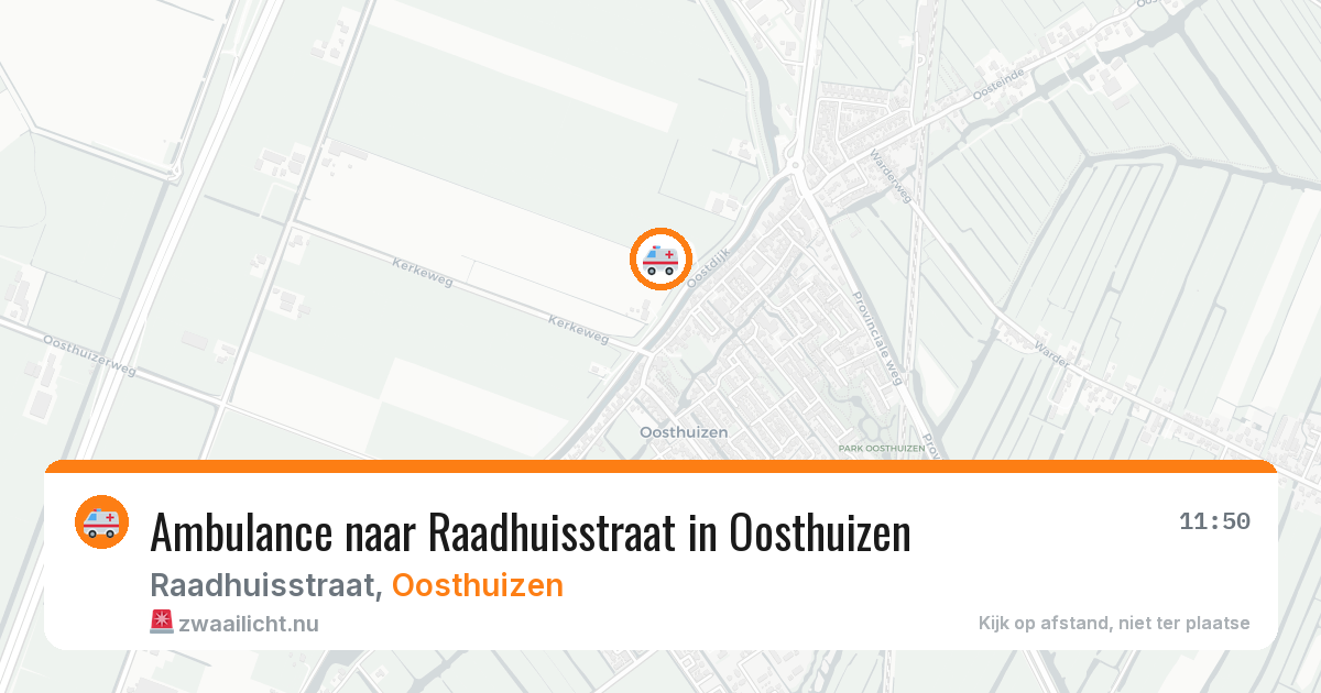 Ambulance naar Raadhuisstraat in Oosthuizen — 16 jul 2026
