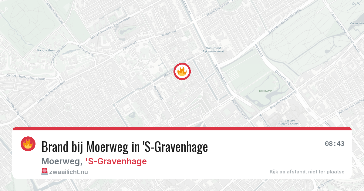Brand bij Moerweg in 'S-Gravenhage — 17 mrt 2026
