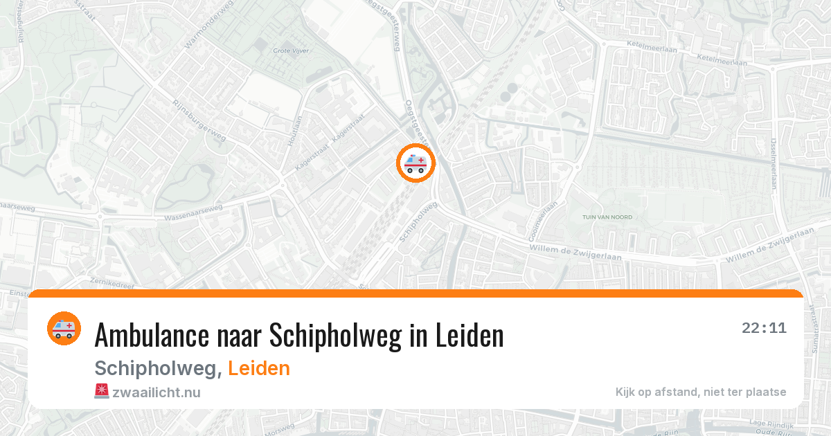 Ambulance naar Schipholweg in Leiden — 14 jul 2026