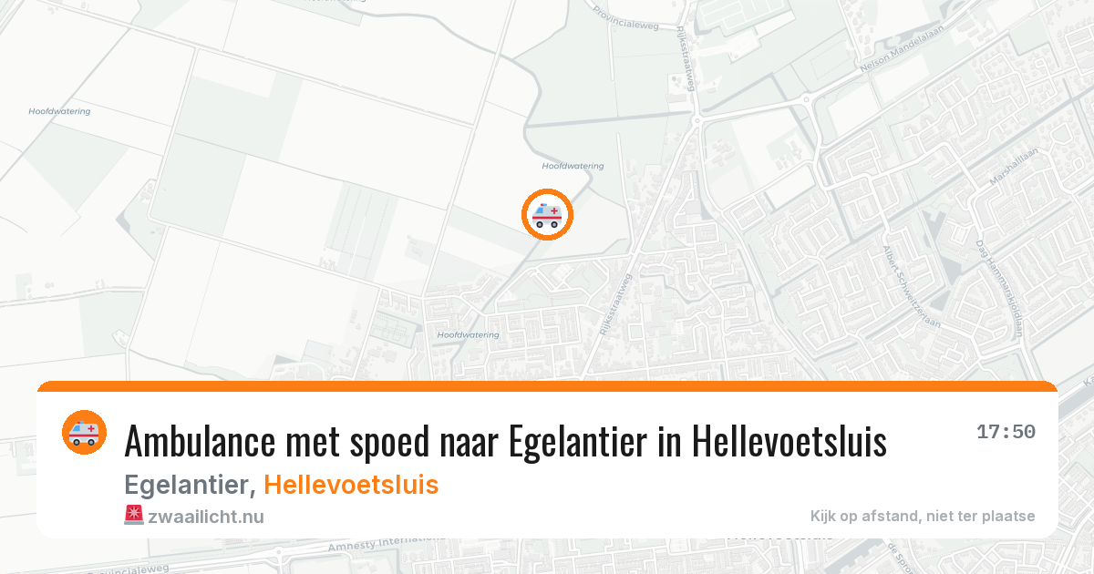 Ambulance met spoed naar Egelantier in Hellevoetsluis — 19 mrt 2026