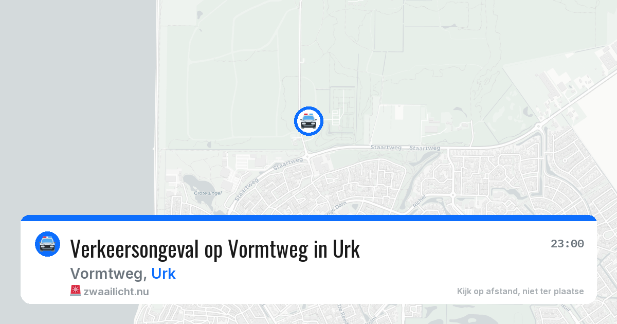 Verkeersongeval op Vormtweg in Urk — 27 apr 2026