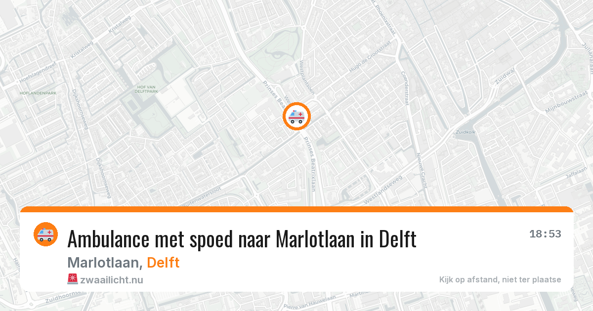 Ambulance met spoed naar Marlotlaan in Delft — 3 jun 2026