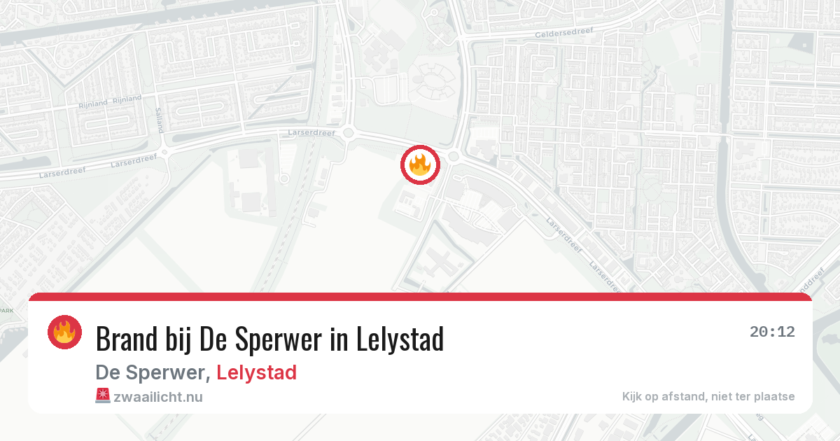 Brand bij De Sperwer in Lelystad — 26 jul 2026