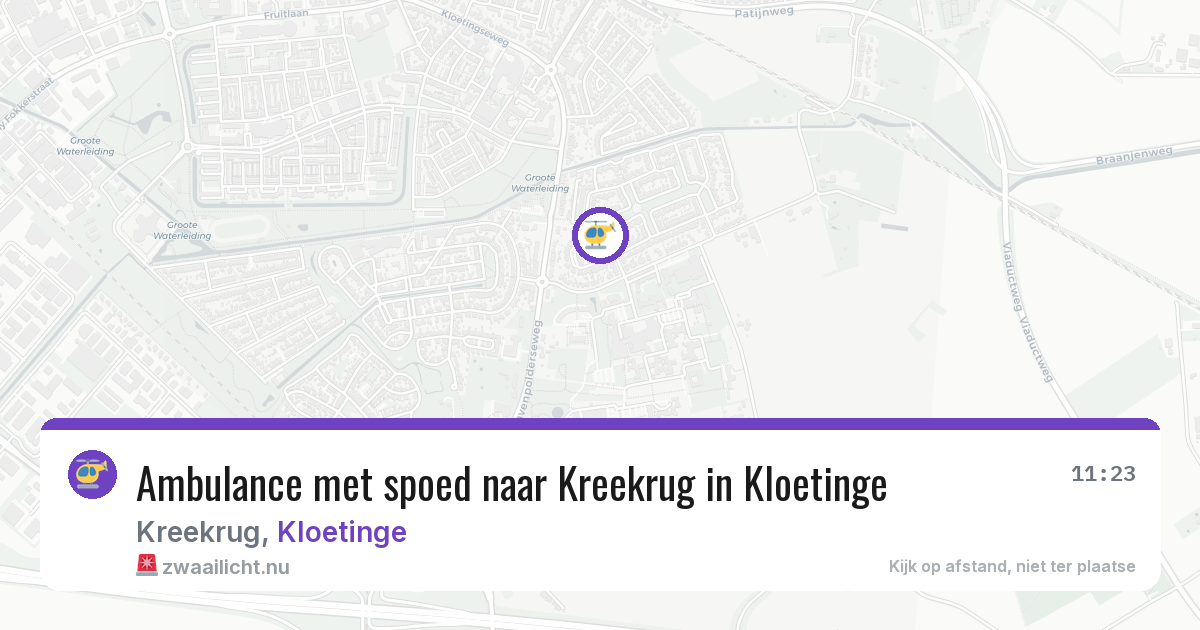 Ambulance met spoed naar Kreekrug in Kloetinge — 16 jul 2026