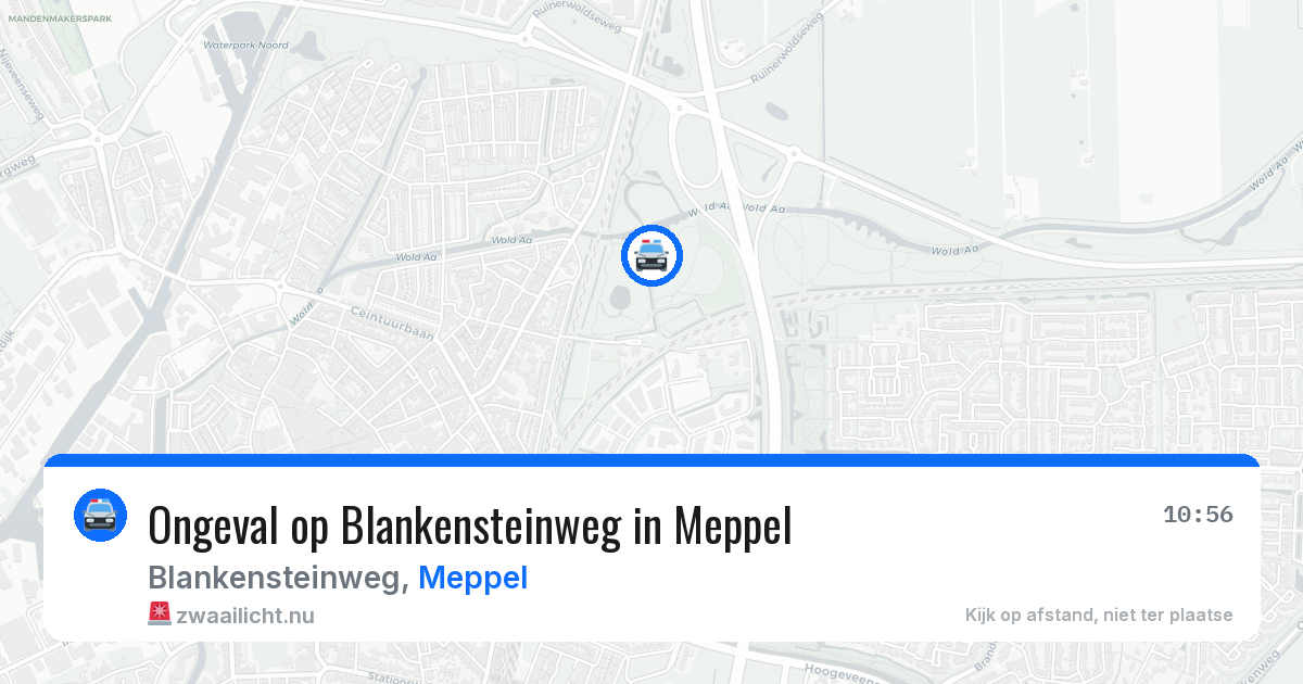 Ongeval op Blankensteinweg in Meppel — 13 apr 2026