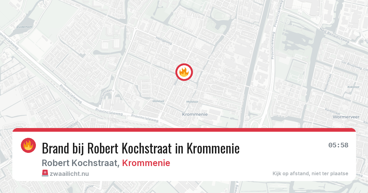 Brand bij Robert Kochstraat in Krommenie — 31 mrt 2026