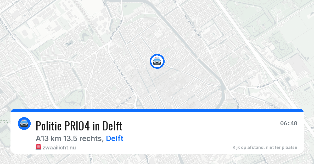 Politie PRIO4 in Delft — 27 jul 2026 | 🚨 Zwaailicht.nu