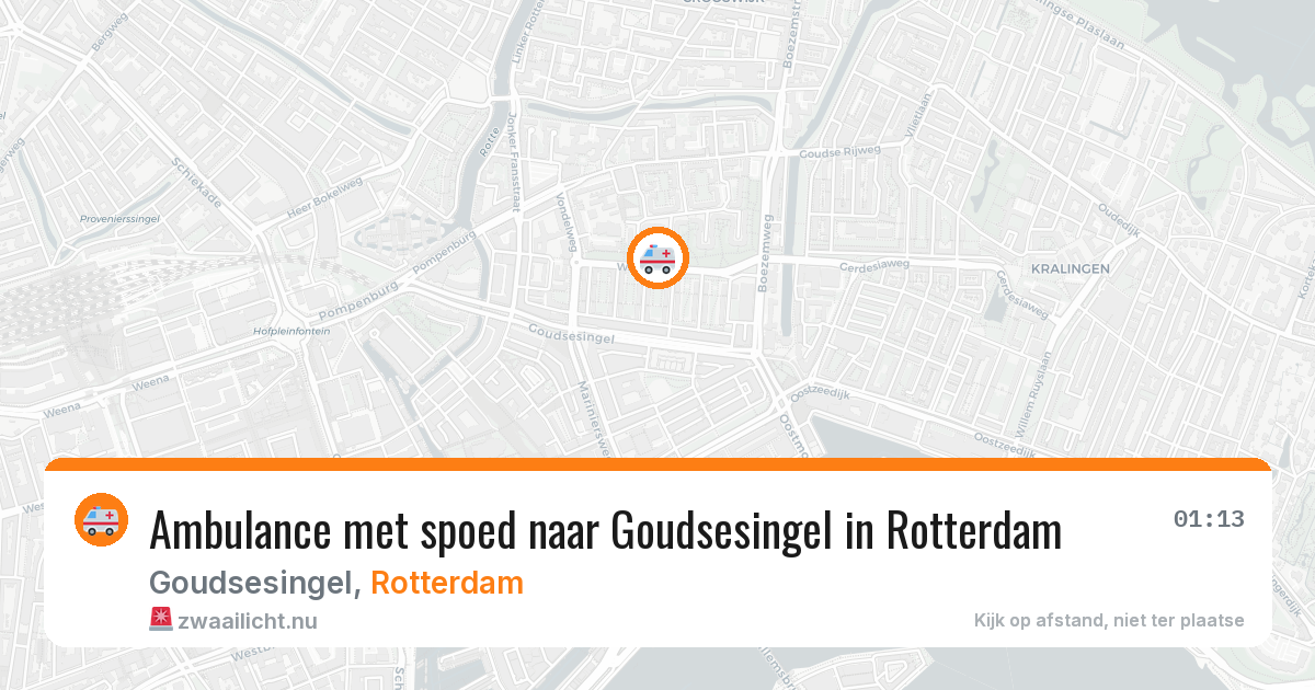Ambulance met spoed naar Goudsesingel in Rotterdam — 20 mrt 2026