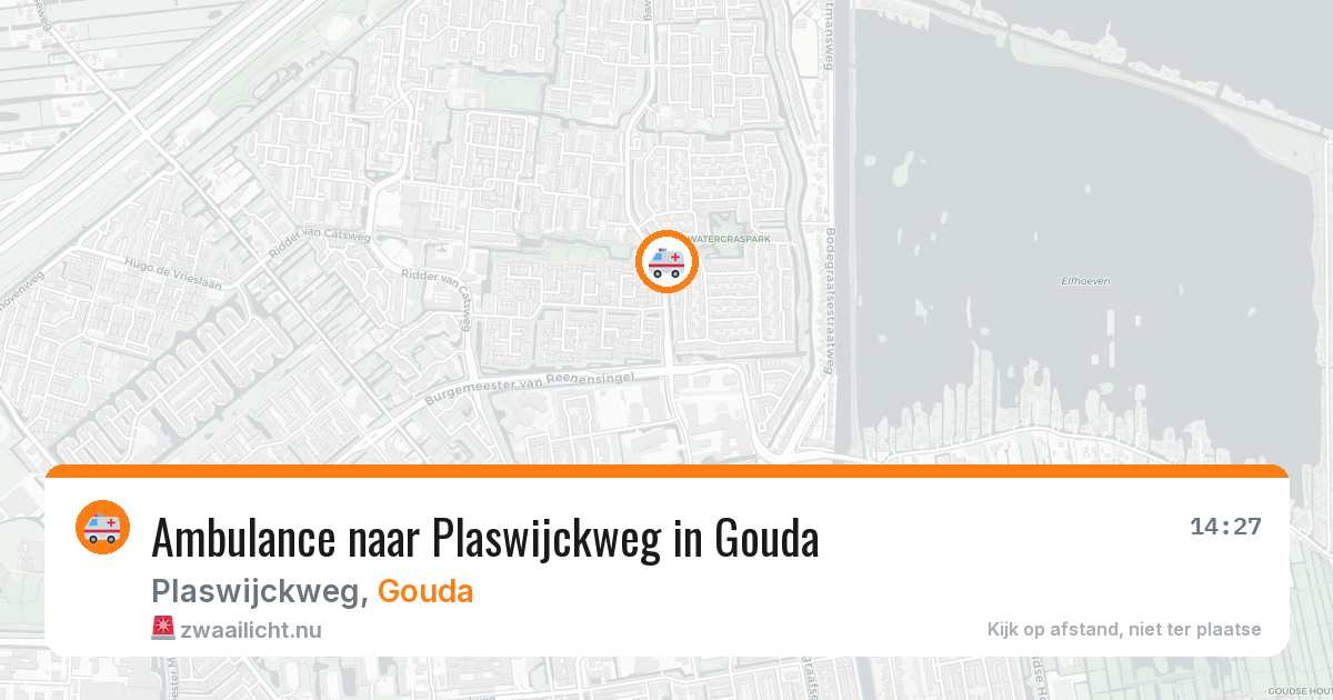 Ambulance naar Plaswijckweg in Gouda — 24 jul 2026