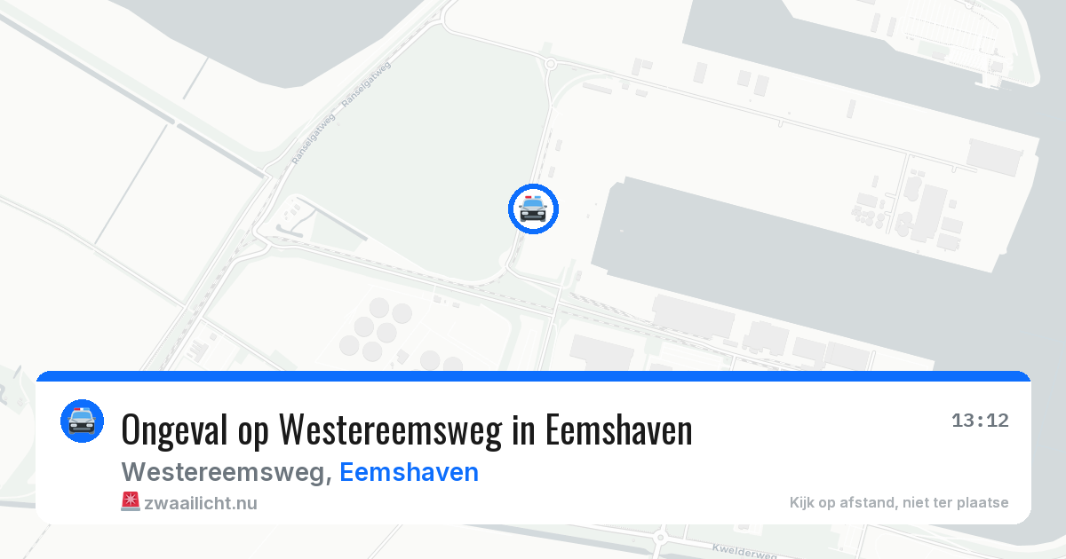 Ongeval op Westereemsweg in Eemshaven — 21 jul 2026