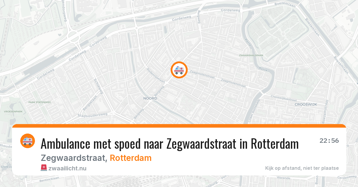 Ambulance met spoed naar Zegwaardstraat in Rotterdam — 18 jul 2026