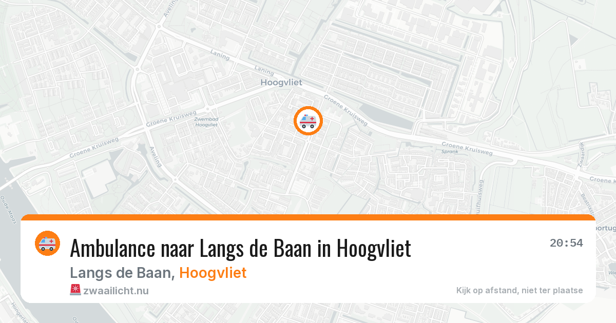 Ambulance naar Langs de Baan in Hoogvliet — 20 mrt 2026