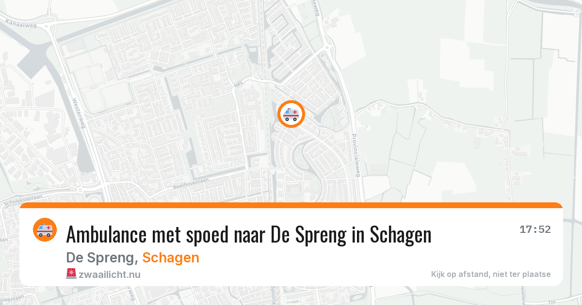 Ambulance met spoed naar De Spreng in Schagen — 23 mrt 2026