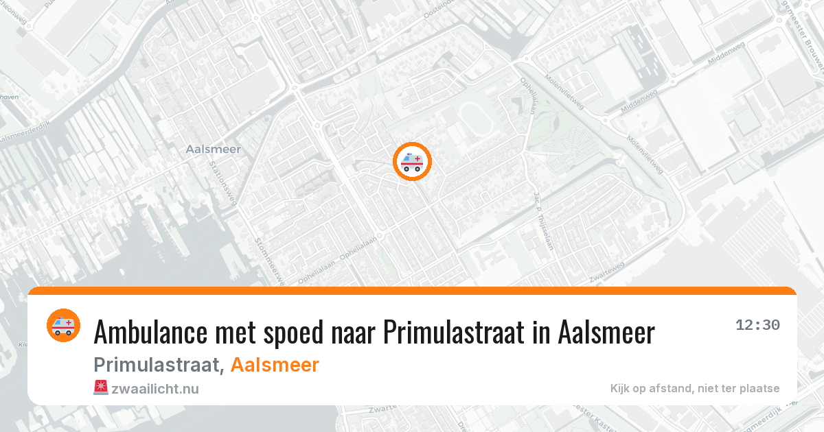 Ambulance met spoed naar Primulastraat in Aalsmeer — 10 jul 2026