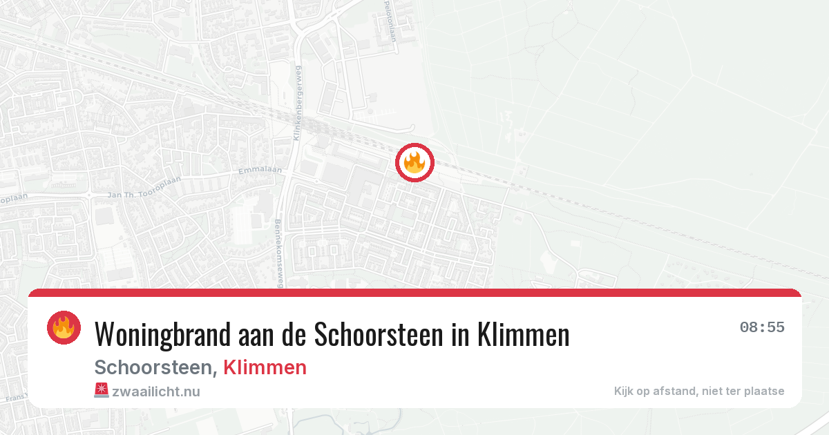 Woningbrand aan de Schoorsteen in Klimmen — 7 apr 2026