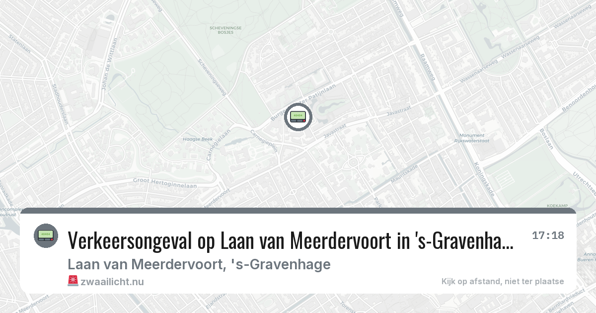 Verkeersongeval op Laan van Meerdervoort in 's-Gravenhage — 3 mrt 2026