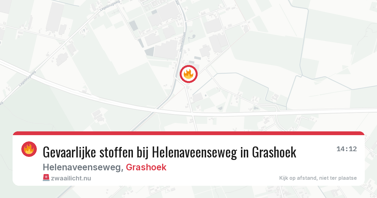 Gevaarlijke stoffen bij Helenaveenseweg in Grashoek — 23 feb 2026