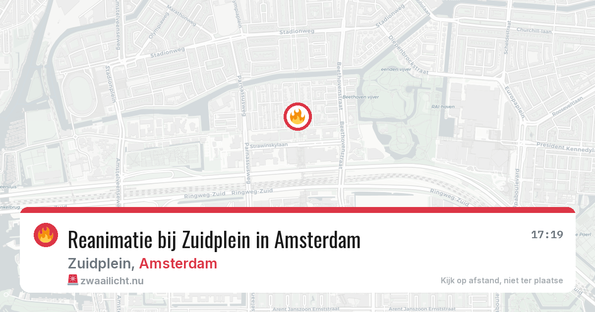 Reanimatie bij Zuidplein in Amsterdam — 10 jul 2026