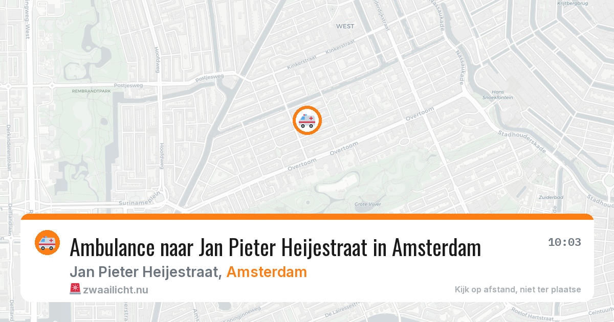 Ambulance naar Jan Pieter Heijestraat in Amsterdam — 2 jun 2026
