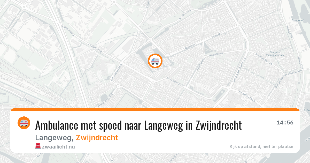 Ambulance met spoed naar Langeweg in Zwijndrecht — 1 jun 2026