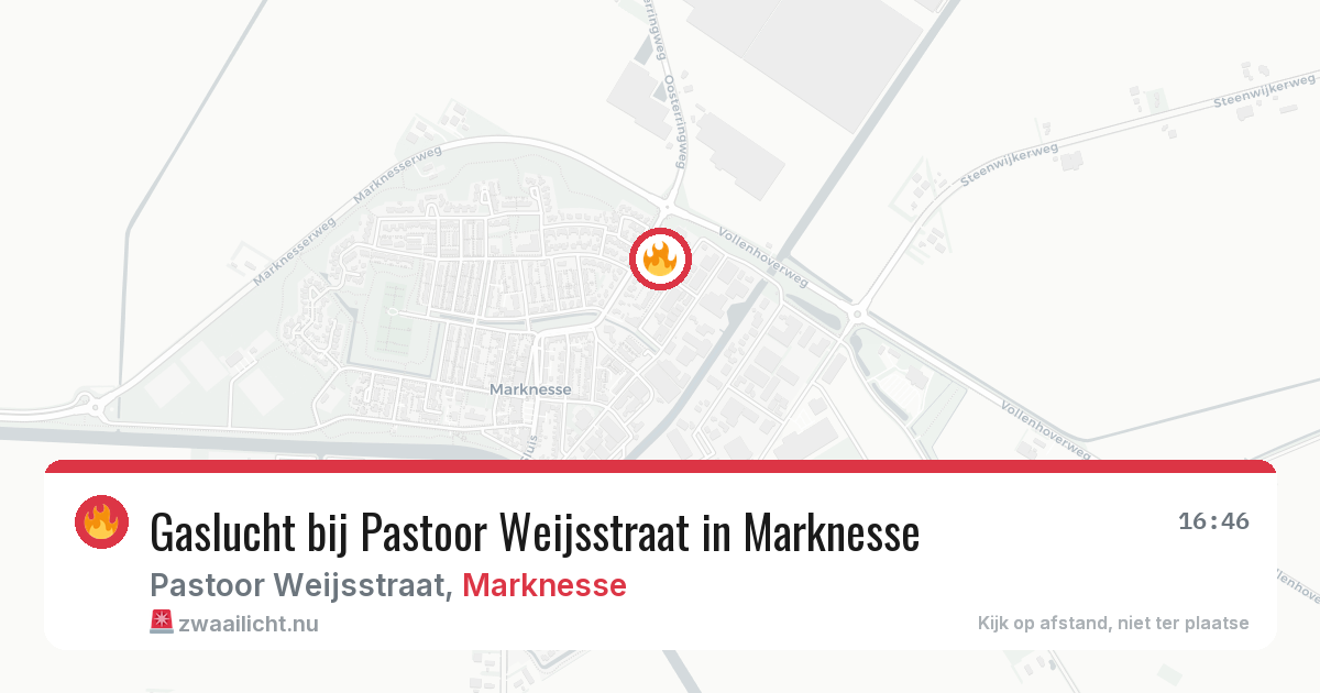Gaslucht bij Pastoor Weijsstraat in Marknesse — 4 apr 2026