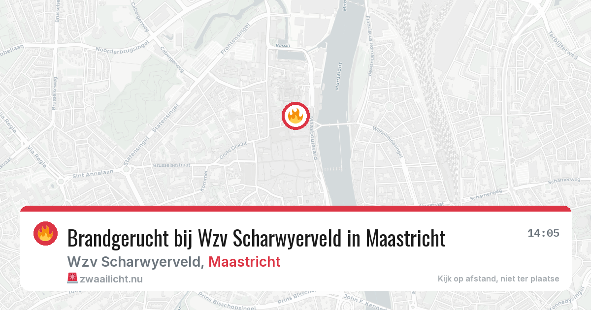 Brandgerucht bij Wzv Scharwyerveld in Maastricht — 8 apr 2026