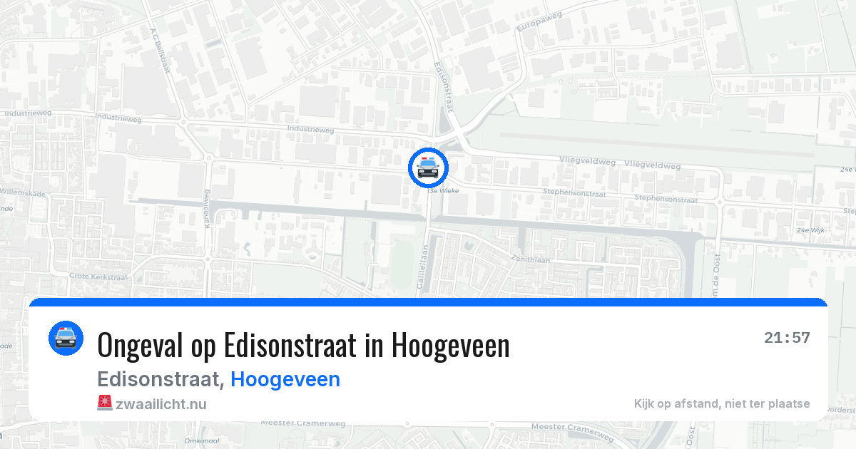 Ongeval op Edisonstraat in Hoogeveen — 31 mrt 2026