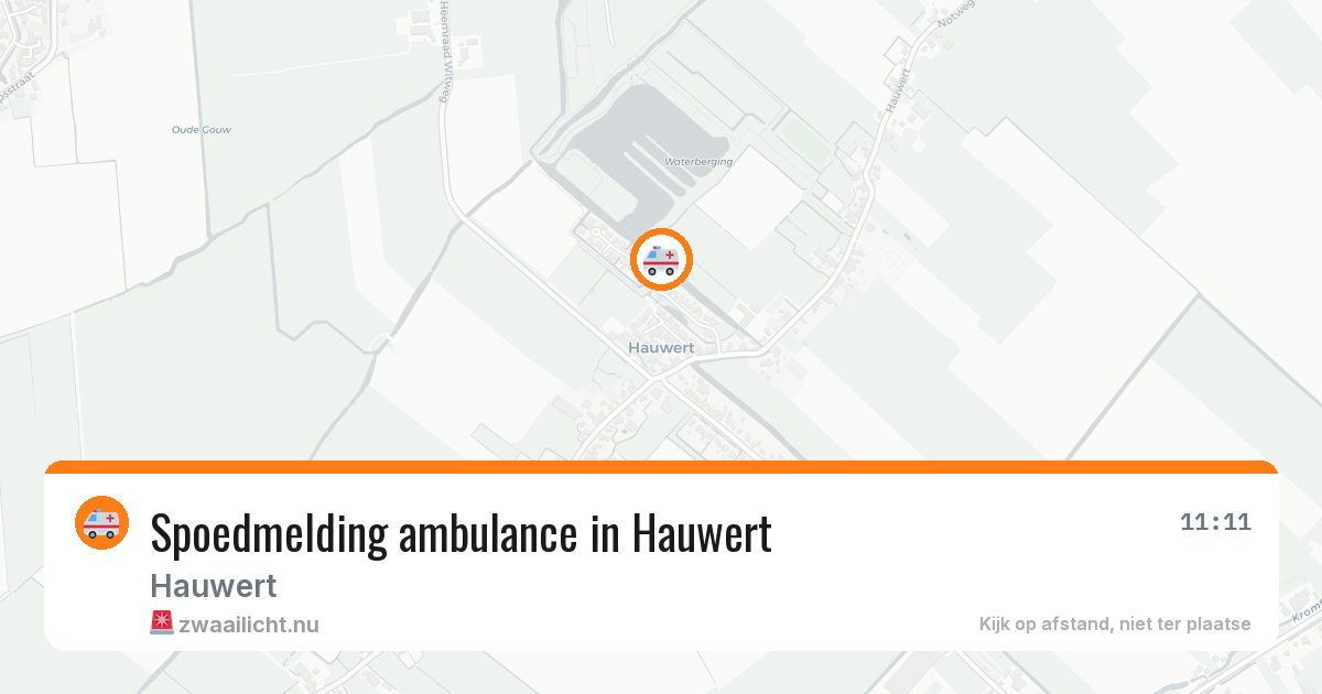 Spoedmelding ambulance in Hauwert — 9 apr 2026