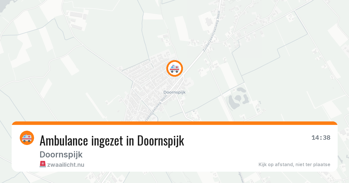 Ambulance ingezet in Doornspijk — 16 jul 2026