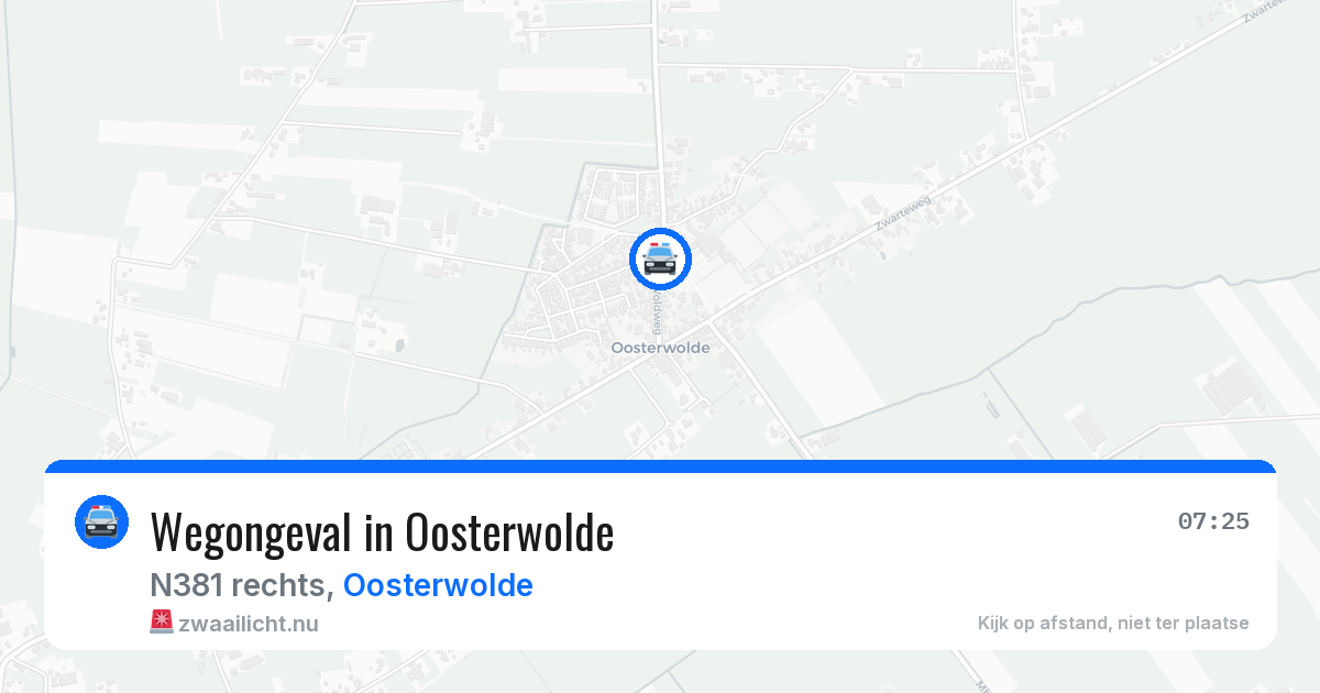 Wegongeval in Oosterwolde — 2 apr 2026