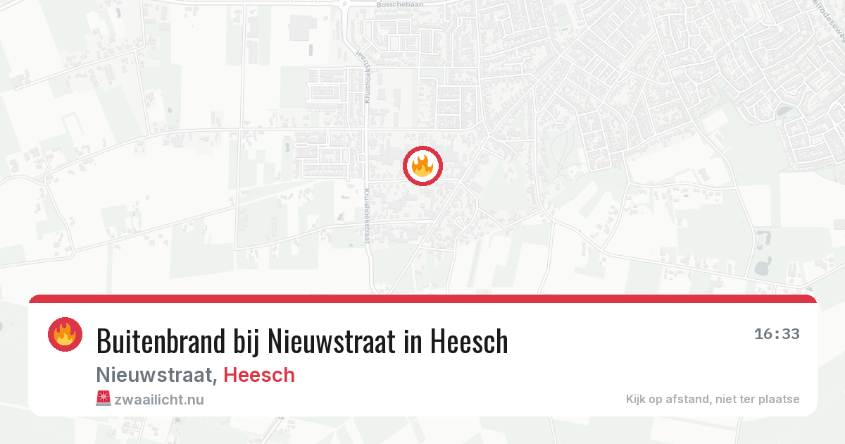 Buitenbrand bij Nieuwstraat in Heesch — 21 jul 2026