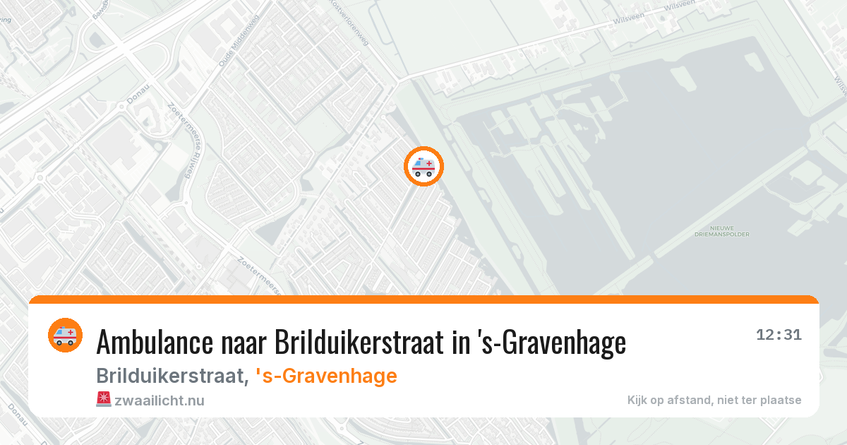 Ambulance naar Brilduikerstraat in 's-Gravenhage — 17 jul 2026