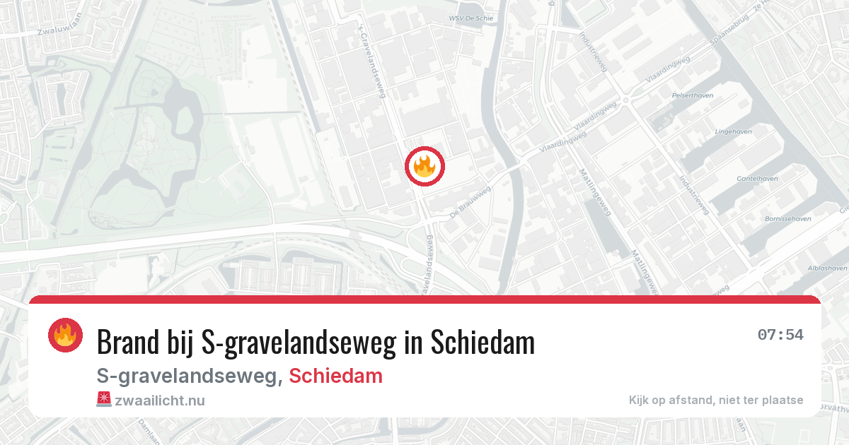 Brand bij S-gravelandseweg in Schiedam — 10 mei 2026